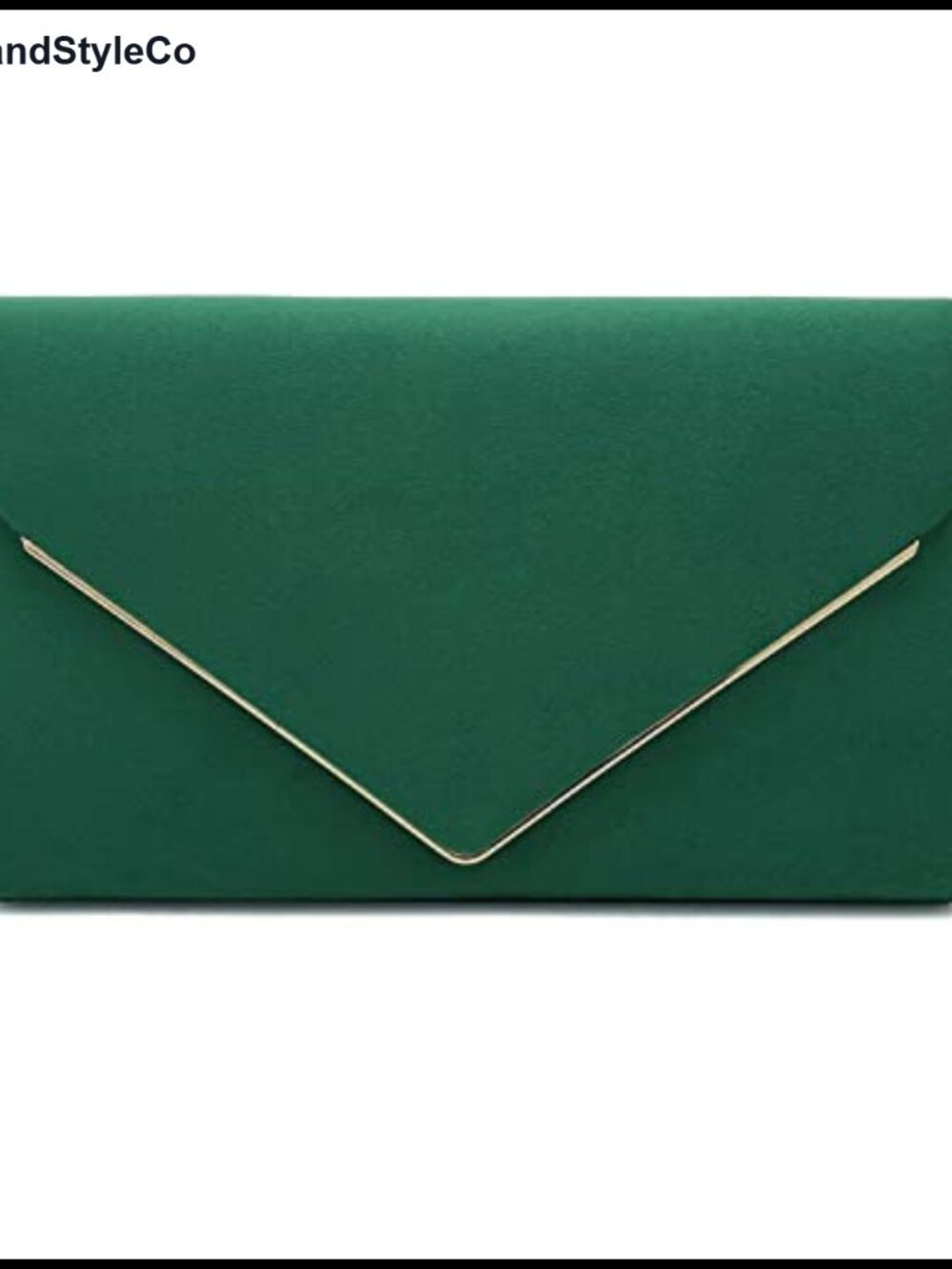 Faux Suede Clutch Evening Bag Metal Binding Wedding Prom Formal Purse